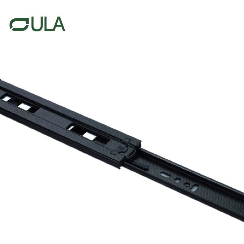 Высококачественная хорошая цена тройной разгибание черное пунктирное ящик для отделки Sldie 45 мм скрытые рельсовые рельсы Slide 40 кг.