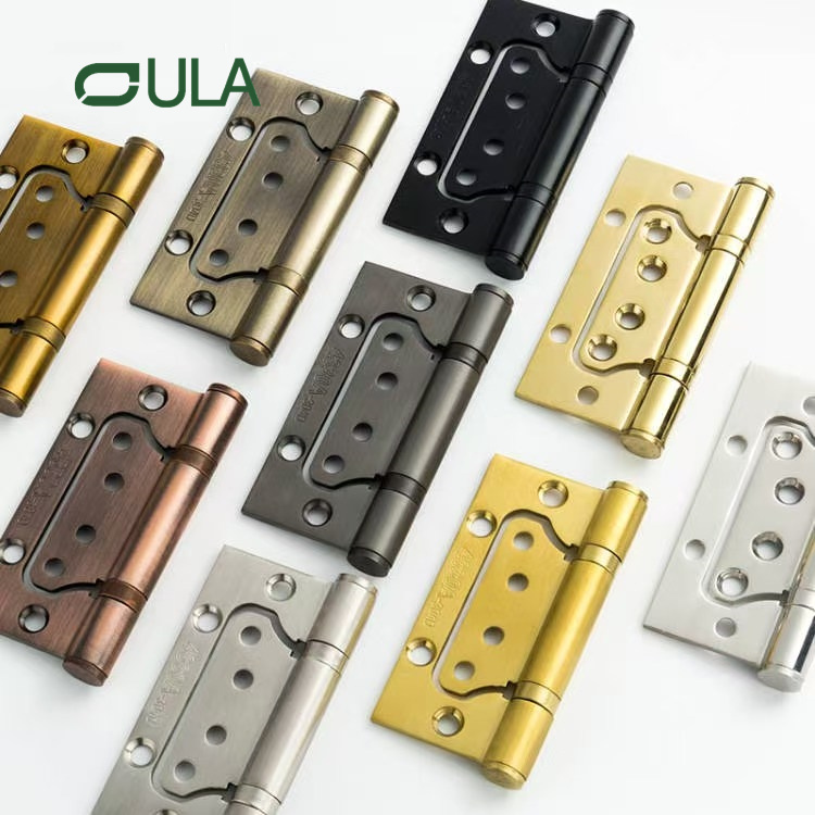 Современные 4 -дюймовые стальные стальные латунные цинк Железные пластиковые дверные петли деревянные дверные аксессуары для ворот с окнами и отелями включены