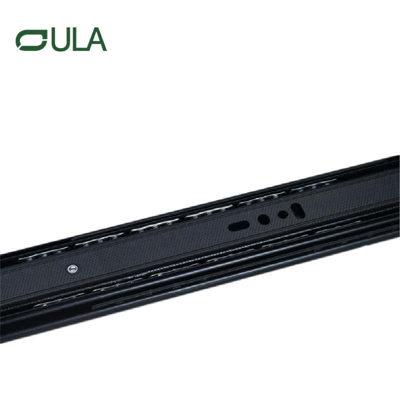 Высококачественная хорошая цена тройной разгибание черное пунктирное ящик для отделки Sldie 45 мм скрытые рельсовые рельсы Slide 40 кг.