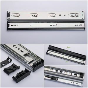 Фабрика высокого качества на заказ, ширина 50 мм, тройное удлинение, цинковые и черные сверхмощные направляющие для ящиков